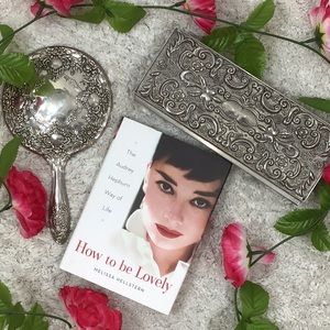 Godinger silver jewelry box and hand mirror